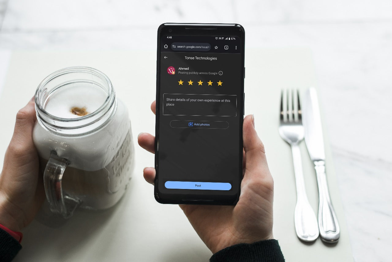 Tapnscan Dual English Arabic QR NFC Google Reviews Stand Scan Result