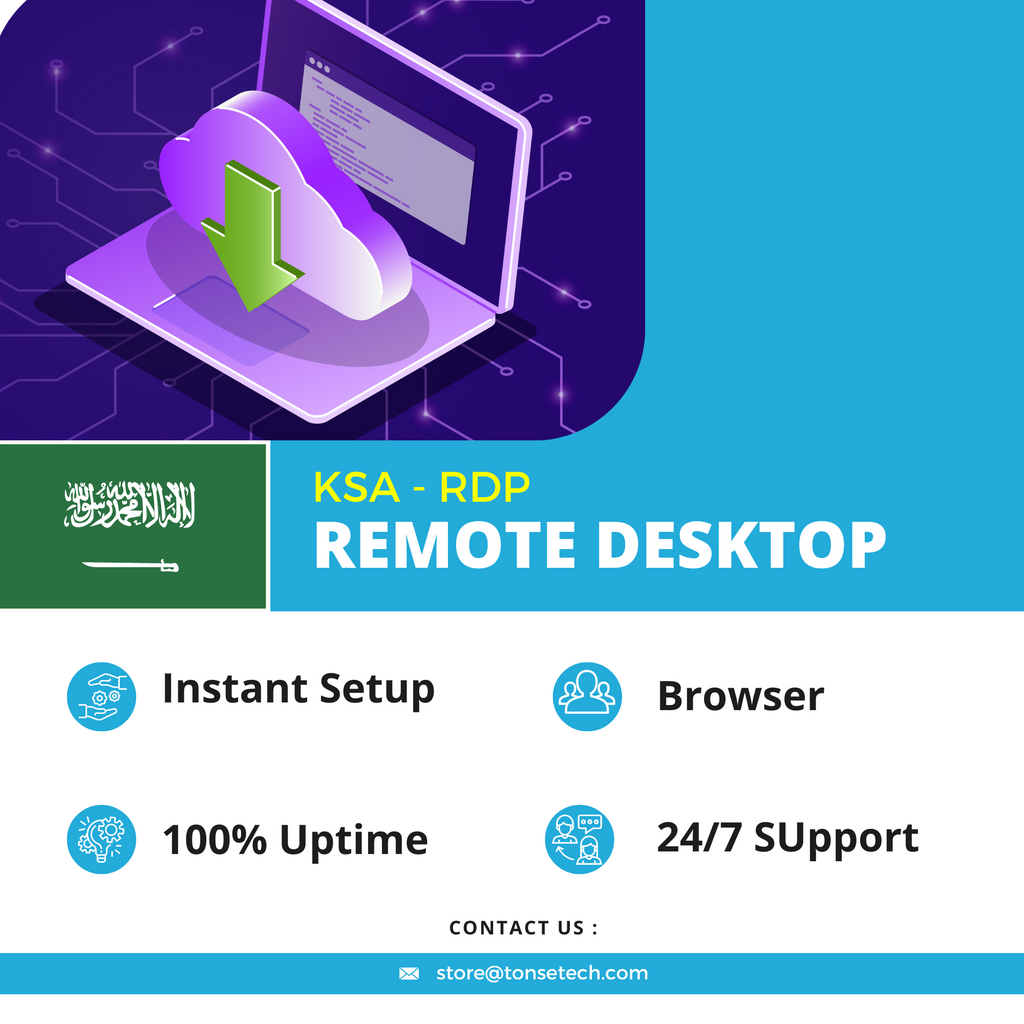 RDP KSA - Remote Cloud Desktop with Saudi Arabian IP